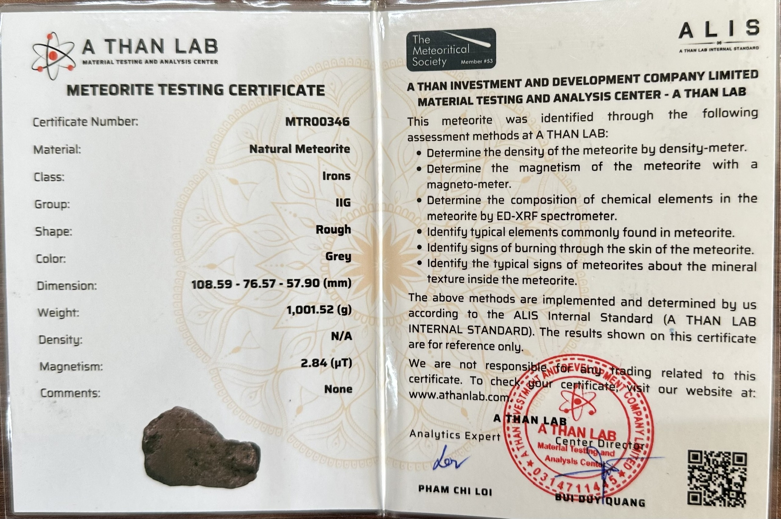 Collectibles-Iron Mete IIG -1,001.52g - Image 4